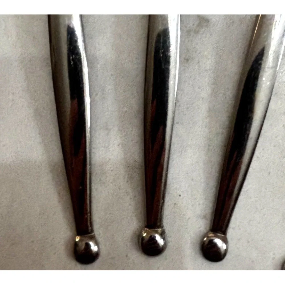 Farberware Dot Salad Forks Set of 5 Stainless Flatware Replacement Contemporary